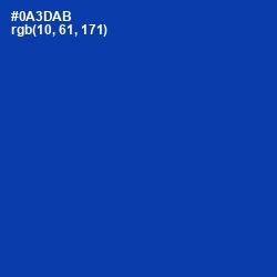 #0A3DAB - International Klein Blue Color Image