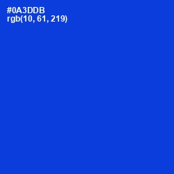 #0A3DDB - Dark Blue Color Image