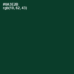 #0A3E2B - Bottle Green Color Image