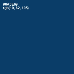 #0A3E69 - Regal Blue Color Image