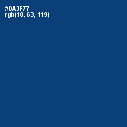 #0A3F77 - Regal Blue Color Image