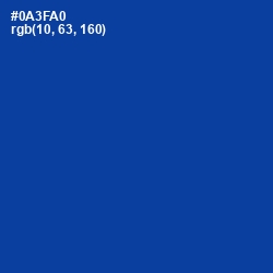 #0A3FA0 - International Klein Blue Color Image