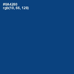#0A4280 - Congress Blue Color Image
