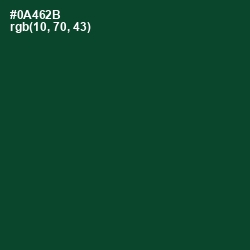 #0A462B - Sherwood Green Color Image