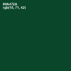 #0A472A - Sherwood Green Color Image