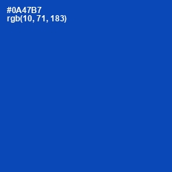 #0A47B7 - Cobalt Color Image