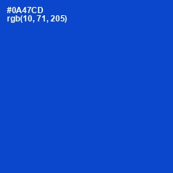 #0A47CD - Science Blue Color Image