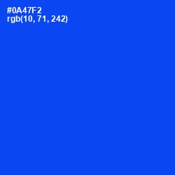 #0A47F2 - Blue Ribbon Color Image