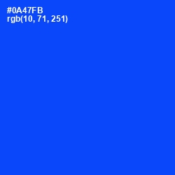 #0A47FB - Blue Ribbon Color Image