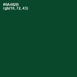 #0A482B - Sherwood Green Color Image
