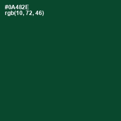 #0A482E - Sherwood Green Color Image
