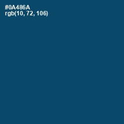 #0A486A - Chathams Blue Color Image