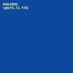 #0A489B - Congress Blue Color Image