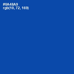 #0A48A9 - Cobalt Color Image