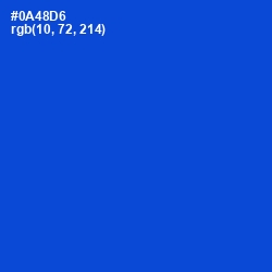 #0A48D6 - Science Blue Color Image