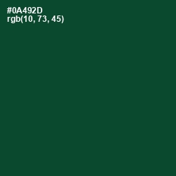 #0A492D - Sherwood Green Color Image