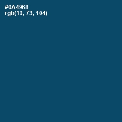 #0A4968 - Chathams Blue Color Image
