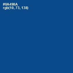 #0A498A - Congress Blue Color Image