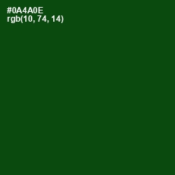 #0A4A0E - Dark Fern Color Image