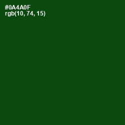 #0A4A0F - Dark Fern Color Image