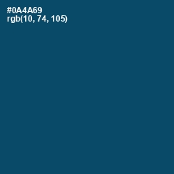 #0A4A69 - Chathams Blue Color Image