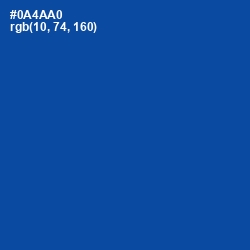 #0A4AA0 - Cobalt Color Image