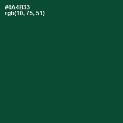 #0A4B33 - Sherwood Green Color Image