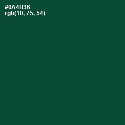 #0A4B36 - Sherwood Green Color Image