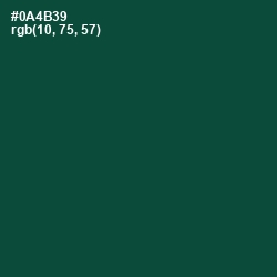 #0A4B39 - Sherwood Green Color Image