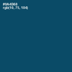 #0A4B68 - Chathams Blue Color Image