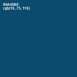 #0A4B6E - Chathams Blue Color Image