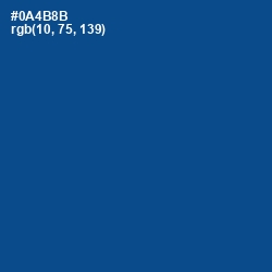 #0A4B8B - Congress Blue Color Image