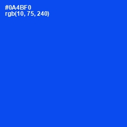#0A4BF0 - Blue Ribbon Color Image