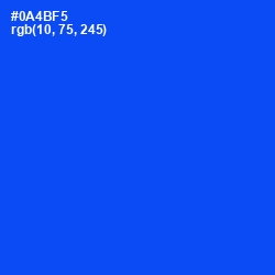 #0A4BF5 - Blue Ribbon Color Image