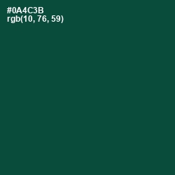 #0A4C3B - Sherwood Green Color Image