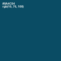 #0A4C64 - Chathams Blue Color Image