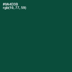 #0A4D3B - Sherwood Green Color Image