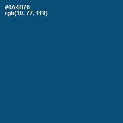 #0A4D76 - Chathams Blue Color Image