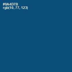 #0A4D7B - Chathams Blue Color Image