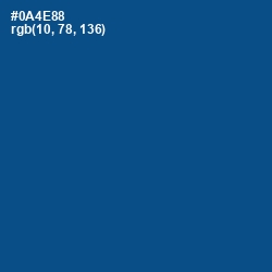 #0A4E88 - Congress Blue Color Image