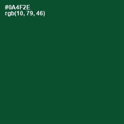 #0A4F2E - Sherwood Green Color Image