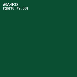 #0A4F32 - Sherwood Green Color Image
