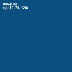 #0A4F80 - Congress Blue Color Image