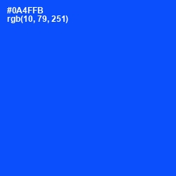 #0A4FFB - Blue Ribbon Color Image