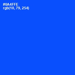 #0A4FFE - Blue Ribbon Color Image