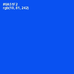 #0A51F2 - Blue Ribbon Color Image