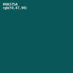 #0A575A - Deep Sea Green Color Image