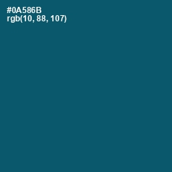 #0A586B - Chathams Blue Color Image