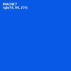 #0A59E7 - Blue Ribbon Color Image