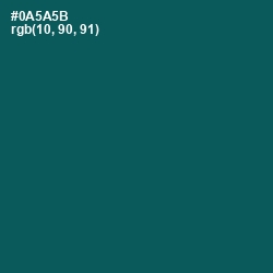 #0A5A5B - Deep Sea Green Color Image